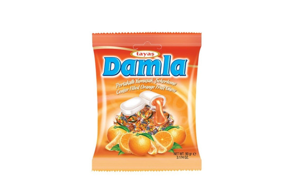 Tayas Damla bonbony 90g pomeranč