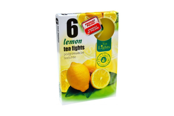 Admit čajové vonné svíčky 6ks lemon