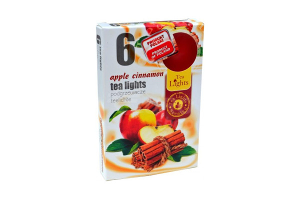 Vonné čajové svíčky 6ks Admit Apple cinnamon