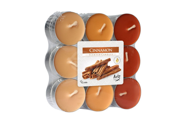 Vonné čajové svíčky 18ks, p15-18-65 Bispol Cinnamon