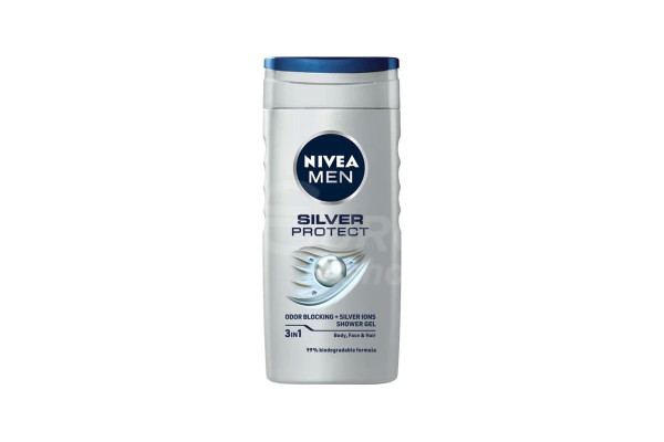 Pánský sprchový gel Nivea 250ml Silver Protec
