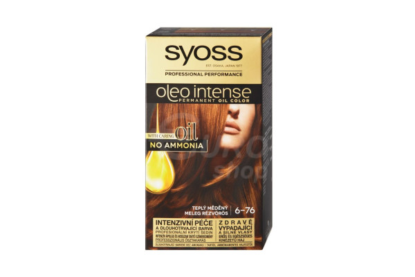 Barva na vlasy Syoss Oleo Intense 50ml Teplý měděný 6-76