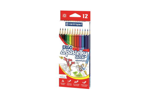 Školní pastelky Centropen ERGO Trojúhelníkové 12 ks