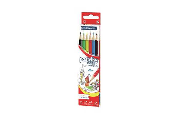 Školní pastelky Centropen Šestihranné 6 ks