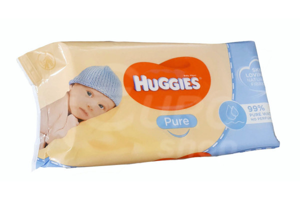 Huggies vlhčené ubrousky Pure 56ks