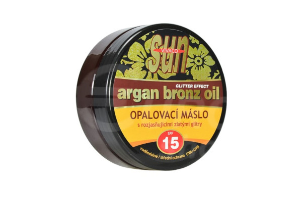 Opalovací máslo s glitry Sun Vital 200ml Argan SPF 15