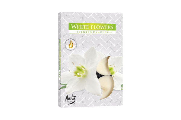 Bispol čajové vonné svíčky 6ks - White Flowers