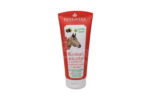 Herbavera koňský balzám 200ml s konopím, capsaicinem a skořicí