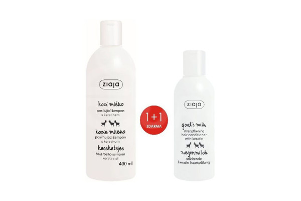 Dámský šampon na vlasy 400ml + kondicionér 200ml Ziaja Kozí mléko