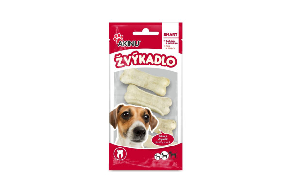 Žvýkadlo kost 5cm 4ks Akinu