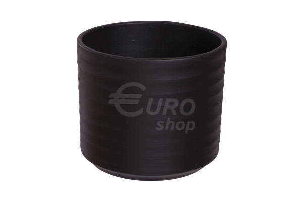 Obal na květináč keramický WAVE 16cm Antracit
