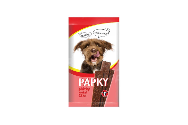 Proužky hovězí 12ks 120g Papky