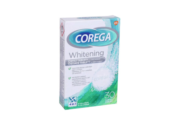 Corega čistící tablety 30 ks Whitening