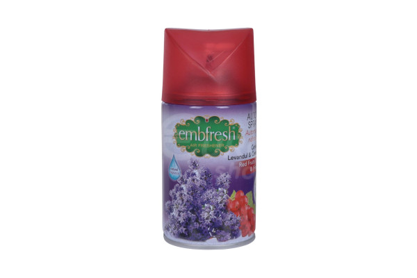 Náplň do osvěžovače vzduchu Embfresh 250ml ČERVENÉ PLODY, LEVANDULE A ČERSTVÝ VÁNEKTDE)