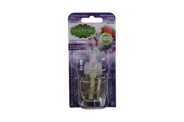 Náplň do osvěžovače vzduchu Embfresh 19ml MALINA, RŮŽOVÉ KVĚTY A BONBON