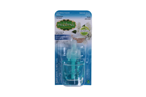 Náplň do osvěžovače vzduchu Embfresh 19ml SVĚŽÍ PRÁDLO & BÍLÝ ŠEŘÍK