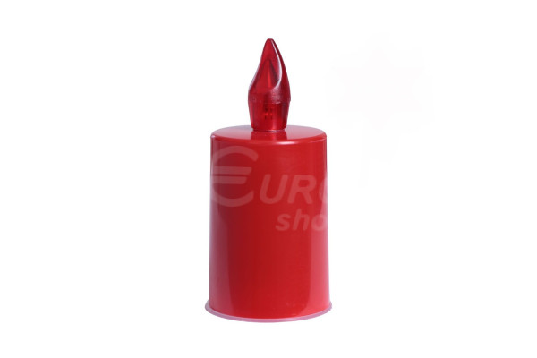 Svíčka na baterie 11cm Červená/červená