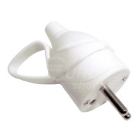 Solight zástrčka přímá 230V/16A s úchytem, IP20, bílá (P52)