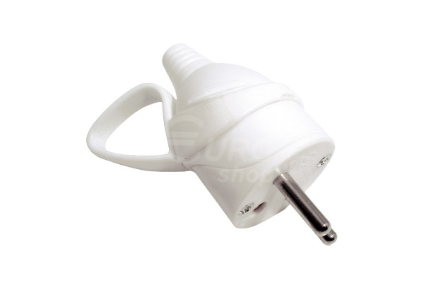 Solight zástrčka přímá 230V/16A s úchytem, IP20, bílá (P52)