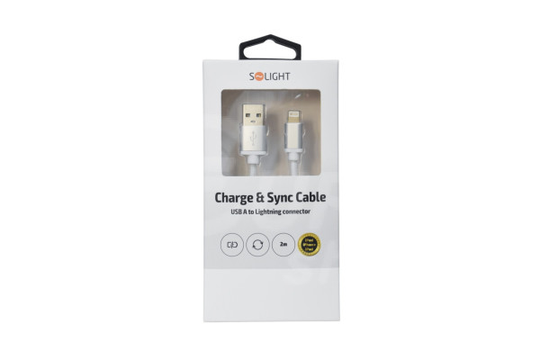 USB A kabel Solight 2 m Bílý