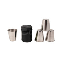 Sada nerezových panáků v pouzdru - 4x150ml
