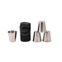 Sada nerezových panáků v pouzdru - 4x25ml