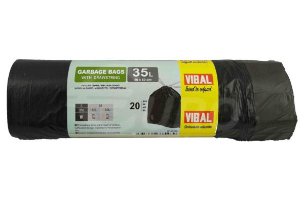 Vibal pytle do koše zatahovací 35L, 20 ks