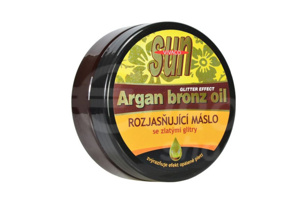 Máslo po opalování s glitry Sun Vivaco 200ml Argan