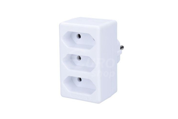 Solight rozbočka - 3x 2,5A/230V, bílá (P81)