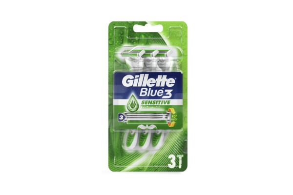 Holítka Gillette Blue3 SENSITIVE 3ks - jednorázové