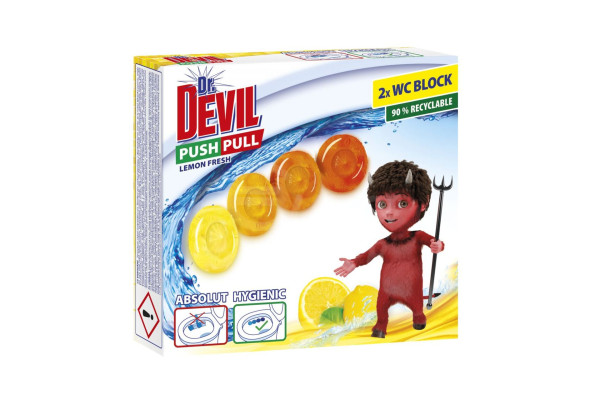 Dr.Devil push pull WC blok 2x Lemon