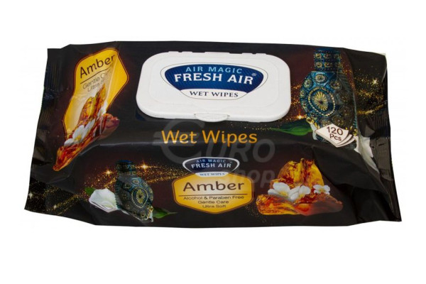 Vlhčené ubrousky Fresh Air 120ks Amber