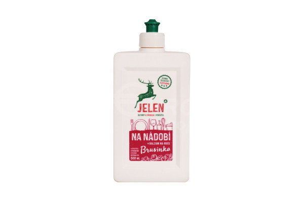 Prostředek na nádobí Jelen 500ml Brusinka