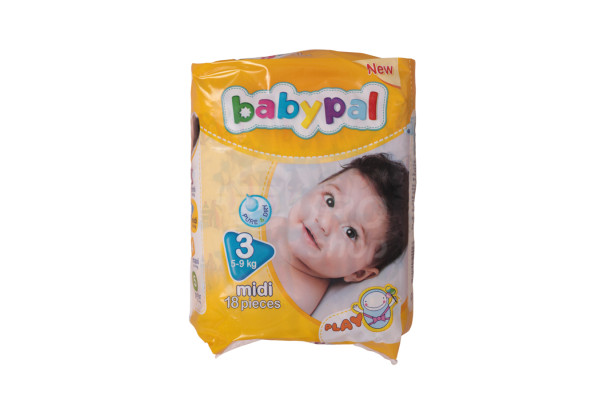Dětské plenky Babypal 5-9kg/18ks AKCE (pis)