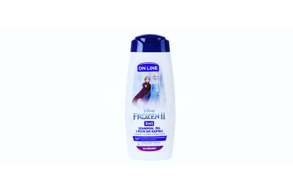 On Line dětský sprchový gel, šampon a pěna do koupele 400ml Frozen