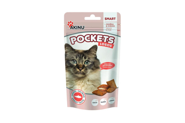 Polštářky Akinu Pockets 40g Losos