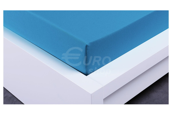 Prostěradlo jersey Euro Living 90x200cm Modré