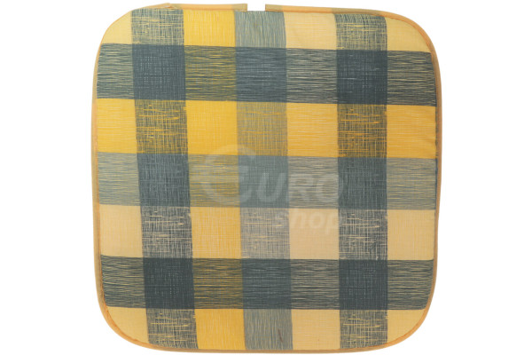 Podsedák bez šňůrek ALFA 38x38cm Žluto-šedá kostka
