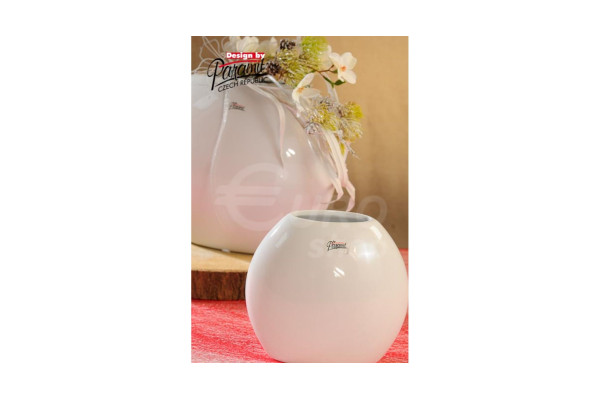 Váza Paramit porcelánová LENTILKY 16cm Bílá