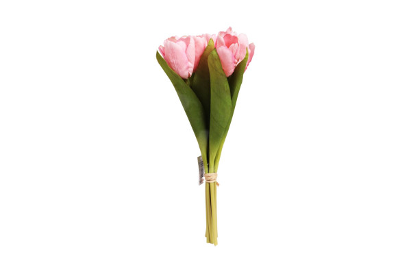 Tulipán pugét 37cm Růžový
