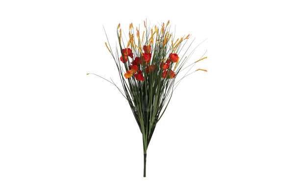 Makovice s trávou 56cm Oranžová