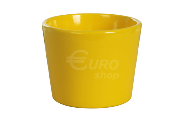 Obal na květináč keramický 7cm Žlutý