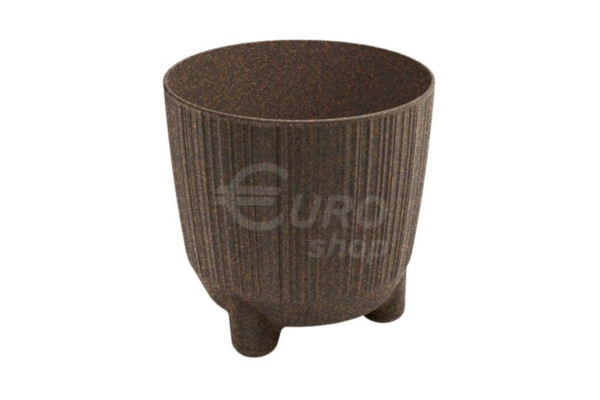 Květináč Prosperplast plastový TUBO RYFO N ECO WOOD 10,7 cm Kávový (DRF110NW)
