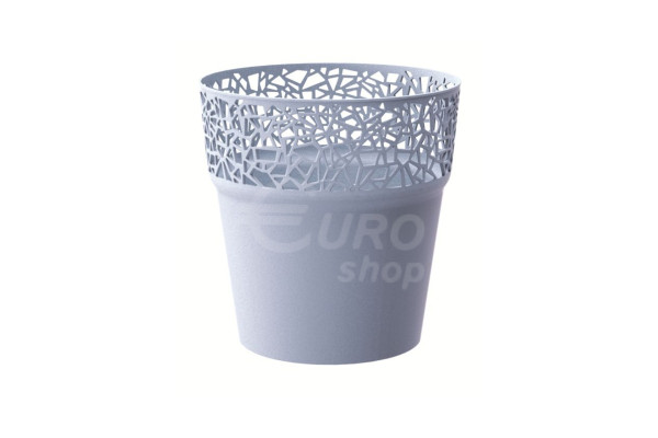 ináč s krajkou Prosperplast  DTRE175 TREE - 656U - 17,5cm Ice Gray