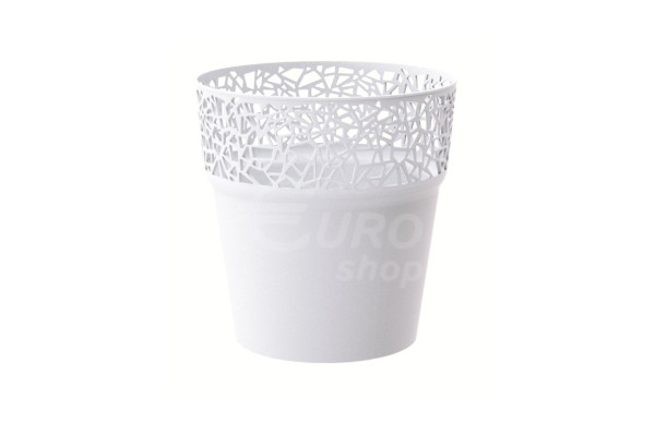Květináč s krajkou Prosperplast  DTRE175 TREE - S449 - 17,5cm White