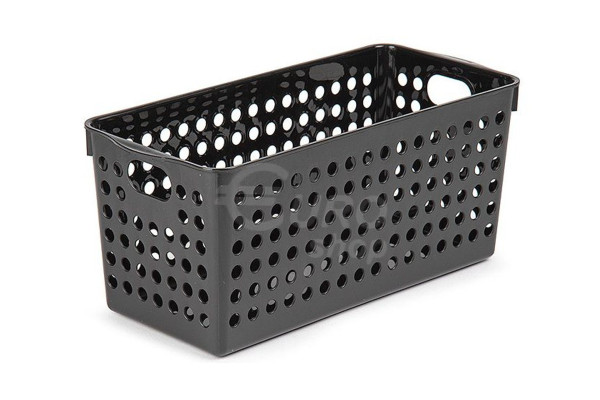 Košík PlasticForte plastový 28x13x12,5cm Černý (tn)