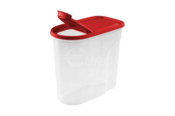 Dóza Hega plastová OVAL 5700ml Červená (254092)