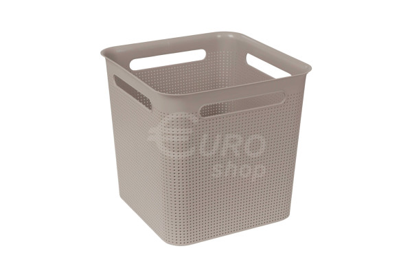 Koš na prádlo plastový Rotho BRISEN 29,1 x 29,1 x 28,1cm 18L Světlé hnědý