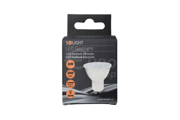 LED bodová žárovka 3W, GU10, 3000K, 260lm Warm white