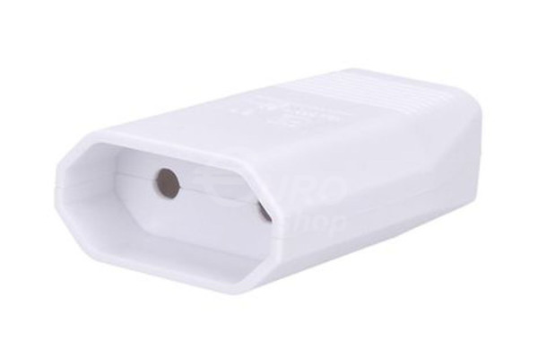 Solight zásuvka plochá 2.5A, přímá, IP20, bílá (P61)